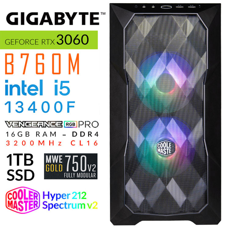 خرید کامپیوتر ECO+ Intel TD300 Full RGB Gigabyte - Cooler Master Edition